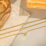 Load image into Gallery viewer, 18K Gold Plated Dainty Layered Necklace, Dua