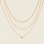 Load image into Gallery viewer, 18K Gold Plated Dainty Layered Necklace, Dua