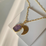 Load image into Gallery viewer, Druzy Link Charm Necklace - Inaya Accessories