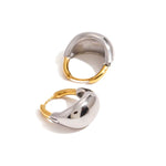 Load image into Gallery viewer, 18K Gold Plated Two-Tone Huggie Hoop Earring, Nyla