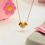 Load image into Gallery viewer, 18K Gold Plated Pave Crystal Pendant Chain, Neha