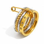 Load image into Gallery viewer, 18K Gold Plated Modern Style Ring, Luxe