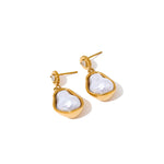 Load image into Gallery viewer, 18K Gold Plated Baroque Pearl Drop Earrings, Sana