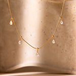 Load image into Gallery viewer, 18K Gold Plated Minimalist Crystal Choker, Lila