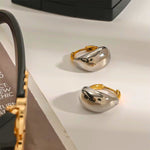 Load image into Gallery viewer, 18K Gold Plated Two-Tone Huggie Hoop Earring, Nyla