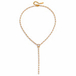 Load image into Gallery viewer, 18K Gold Plated Minimalist Lariat Chain Necklace, Betty
