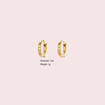 Load image into Gallery viewer, 18 KT Gold Plated Dainty Piercing Huggies, Pari - Inaya Accessories