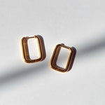 Load image into Gallery viewer, 18 KT Oval Box earrings - Inaya Accessories
