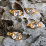 Load image into Gallery viewer, 18K Gold Plated Vintage Square Band, Nuri