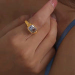 Load image into Gallery viewer, 18K Gold Plated Vintage Square Band, Nuri