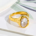 Load image into Gallery viewer, 18K Gold Plated Minimalist Crystal Band, Blaze