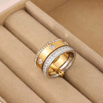 Load image into Gallery viewer, 18K Gold Plated Triple Band Ring, Valencia