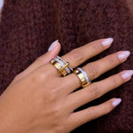 Load image into Gallery viewer, 18K Gold Plated Triple Band Ring, Valencia