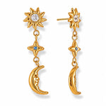 Load image into Gallery viewer, 18K Gold Plated Crystal Drop earring, Carol
