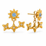 Load image into Gallery viewer, 18K Gold Plated Celestial Star Stud Earring, Astra