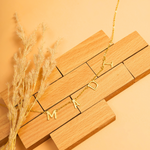 Load image into Gallery viewer, Inaya 18 KT Gold Plated Stainless Steel Spaced Capital Initial Name Necklace