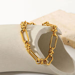 Load image into Gallery viewer, 18kt Gold Plated Paperclip Statement Bracelet, Catalina - Inaya Accessories
