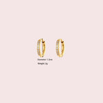 Load image into Gallery viewer, 18Kt Gold Plated Diamond embedded earrings