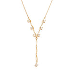Load image into Gallery viewer, 18K Gold Plated Crystal Lariat Necklace, Kia