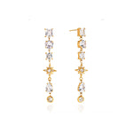 Load image into Gallery viewer, 18K Gold Plated Radiant Starburst Earrings, Maya