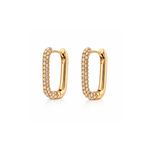Load image into Gallery viewer, 18 Kt Gold Plated Zircon Box Earrings, Maitri