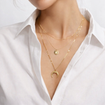 Load image into Gallery viewer, 18kt Gold Plated Sleek Layered Necklace, Serena