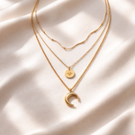 Load image into Gallery viewer, 18kt Gold Plated Sleek Layered Necklace, Serena