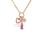 Load image into Gallery viewer, 18K Gold Plated Pink Charm Layered Necklace, Kyra