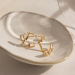 Load image into Gallery viewer, 18K Gold Plated Baguette Crystal Earring, Jessi