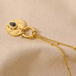 Load image into Gallery viewer, 18K Gold Plated Hammered Heart Necklace, Rumi