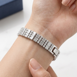 Load image into Gallery viewer, Luxurious Baguette & Round Crystal Tennis Bracelet, Isolde