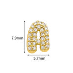 Load image into Gallery viewer, Personalised 18KT Gold Plated Waterproof Diamond Bubble Initial Name Necklace