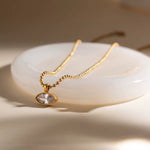 Load image into Gallery viewer, 18K Gold Plated Marquise Crystal Necklace, Katrina