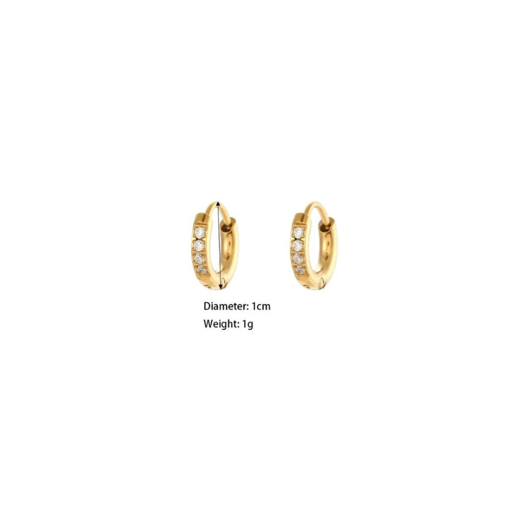 Diamond Hoop Duet: Everyday Earrings Set - Pari Earrings