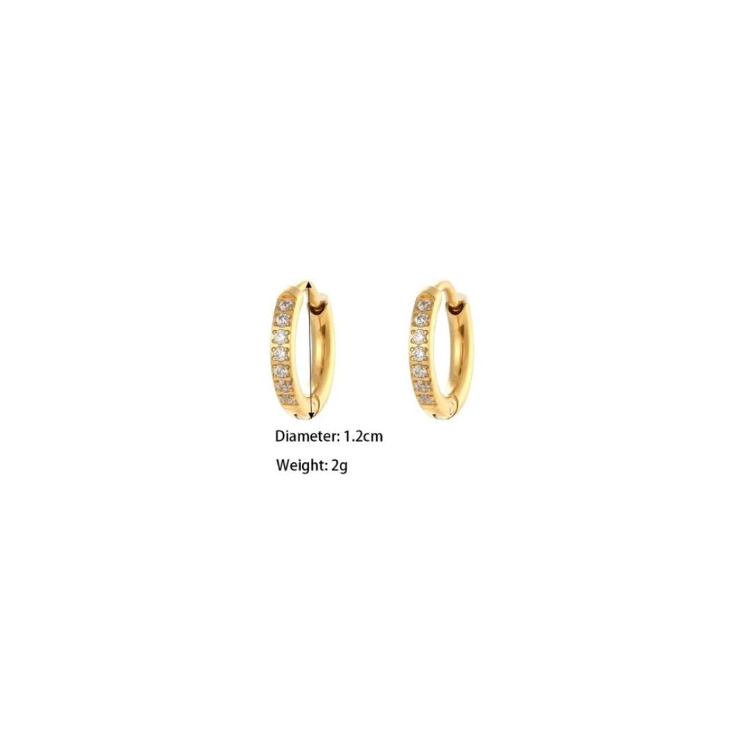 Diamond Hoop Duet: Everyday Earrings Set - Pari Earrings