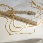 Load image into Gallery viewer, 18K Gold Plated Dainty Layered Necklace, Dua