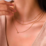 Load image into Gallery viewer, 18K Gold Plated Dainty Layered Necklace, Dua
