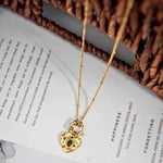 Load image into Gallery viewer, 18K Gold Plated Hammered Heart Necklace, Rumi