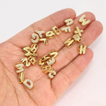 Load image into Gallery viewer, Personalised 18KT Gold Plated Waterproof Diamond Bubble Initial Name Necklace