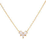 Load image into Gallery viewer, 18kt Gold Plated Minimalistic Geometric Cubic Zirconia Flower Necklace, Dalia