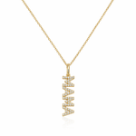 Load image into Gallery viewer, 18 KT Gold Plated Mother's Day Special Mama Diamond Necklace, Rooh