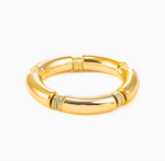 Load image into Gallery viewer, 18KT Gold Plated Acrylic & Brass Bead Bracelet, Prism