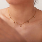 Load image into Gallery viewer, 18kt Gold Plated Butterfly Choker Cubic Zirconia Charm Necklace, Titly