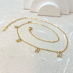 Load image into Gallery viewer, 18kt Gold Plated Butterfly Choker Cubic Zirconia Charm Necklace, Titly