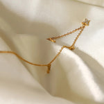 Load image into Gallery viewer, 18kt Gold Plated Butterfly Choker Cubic Zirconia Charm Necklace, Titly