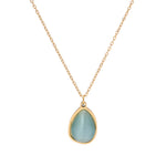 Load image into Gallery viewer, 18kt Gold Plated Waterdrop Green Necklace, Kirron Kher
