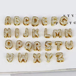 Load image into Gallery viewer, Personalised 18KT Gold Plated Waterproof Diamond Bubble Initial Name Bracelet
