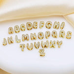 Load image into Gallery viewer, Personalised 18KT Gold Plated Waterproof Diamond Bubble Initial Name Bracelet