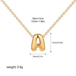 Load image into Gallery viewer, Personalised 18KT Gold Plated Waterproof Plain Bubble Initial Name Necklace