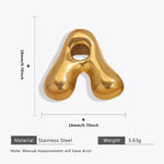 Load image into Gallery viewer, 18KT Gold Plated Waterproof Statement Bubble Initial Pendant Necklace